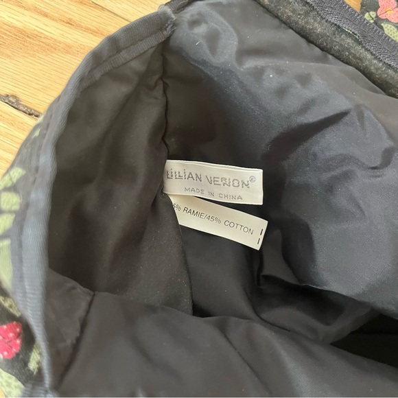 Lillian Vernon quilted tote bag with NJD initials - Picture 4 of 5